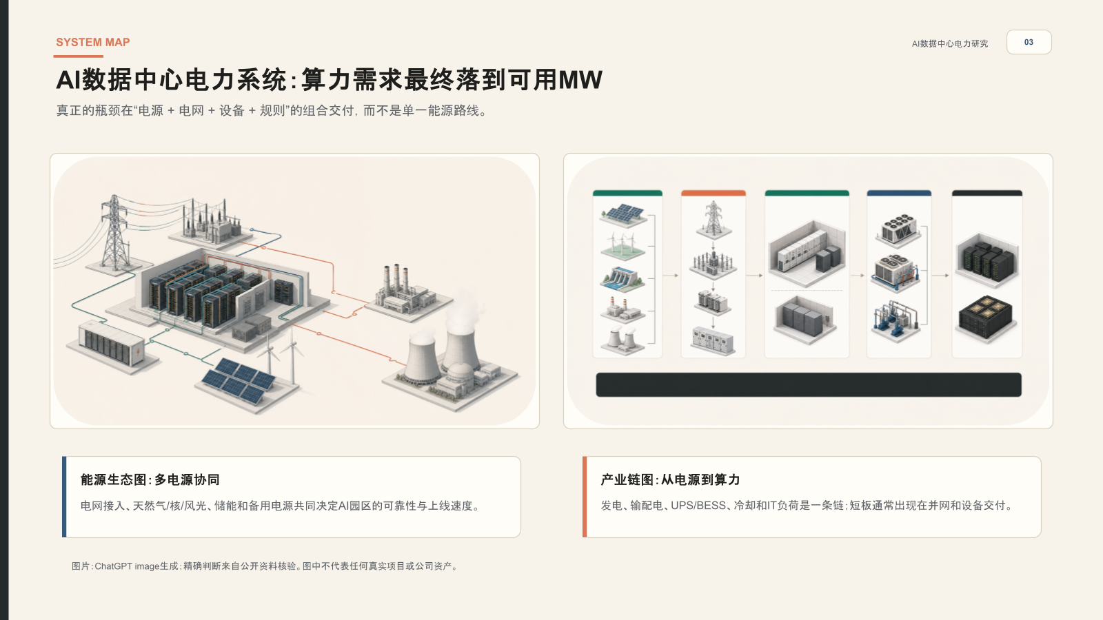 AI 数据中心电力系统与产业链地图